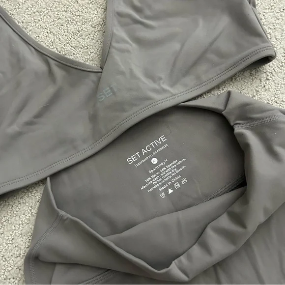 SET Active Tan Sportbody Dip Bra & Leggings - Picture 3 of 4